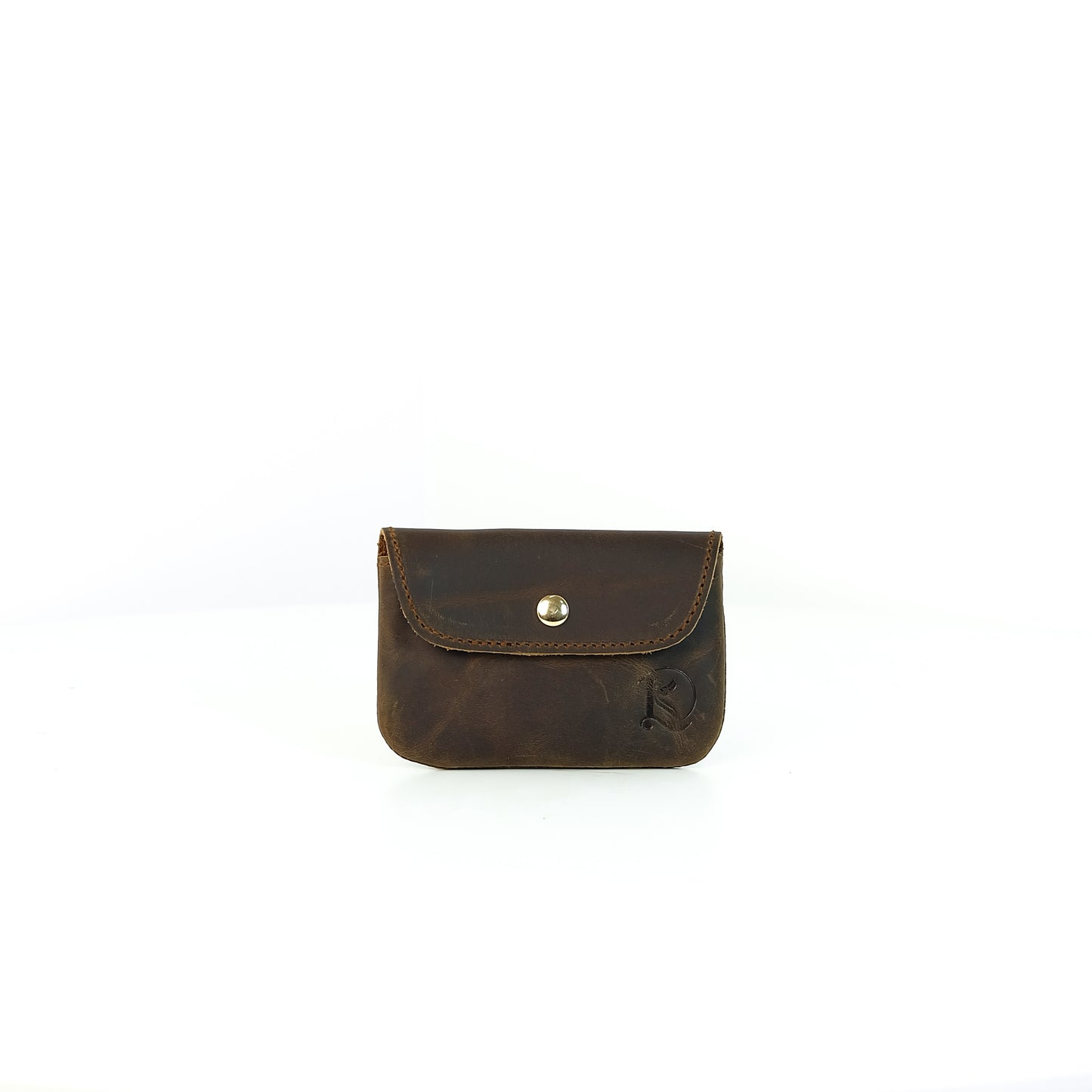 Andres Coin Pouch in Vintage Dark Brown - Genuine Leather