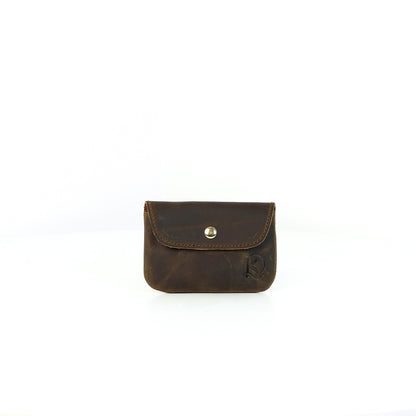 Andres Coin Pouch in Vintage Dark Brown - Genuine Leather