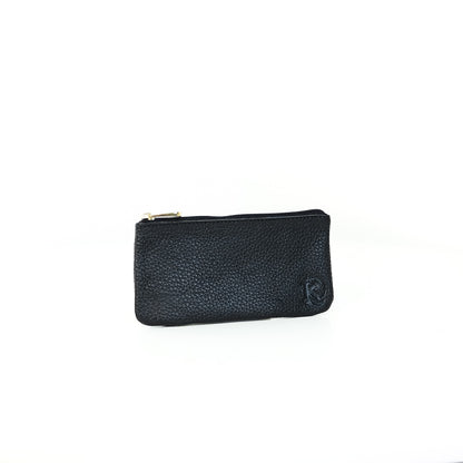 Alejandro Basic Pouch in Grained Black - Genuine Leather