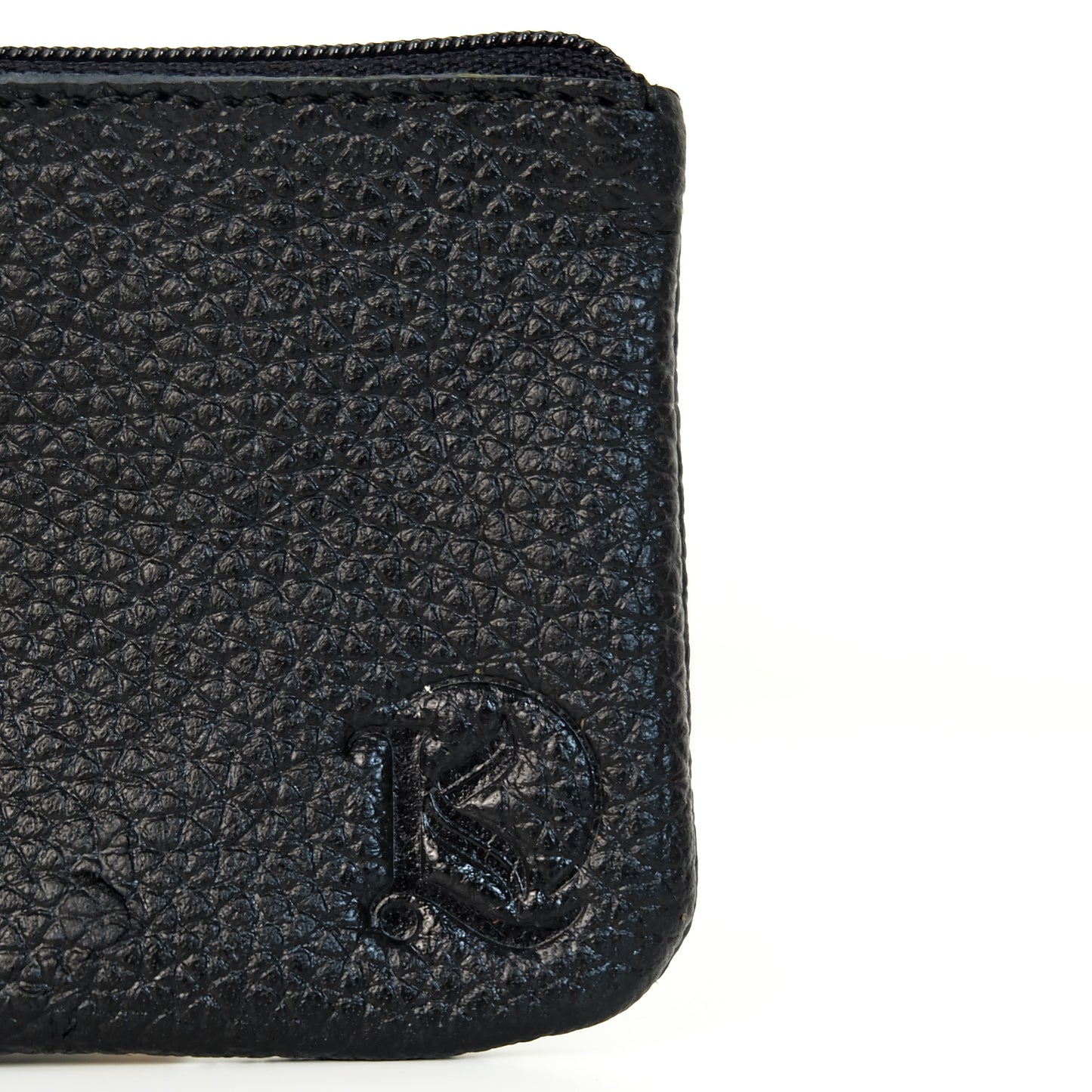 Alejandro Basic Pouch in Grained Black - Genuine Leather