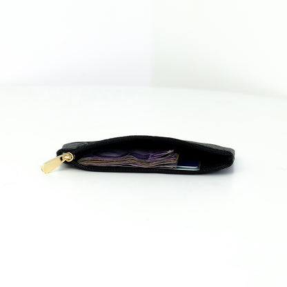 Alejandro Basic Pouch in Grained Black - Genuine Leather