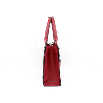 AMIRA 2.0 Laptop Tote Bag in Grained Berry (Gold Hardware) - PU Leather