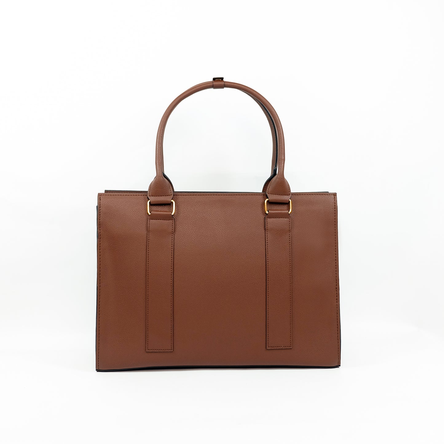 AMIRA 2.0 Laptop Tote Bag in Grained Choco (Gold Hardware) - PU Leather