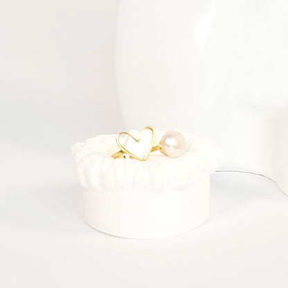 Ivory Heart-shaped Mother of Pearl Set - Fresh Water Palawan Pearls