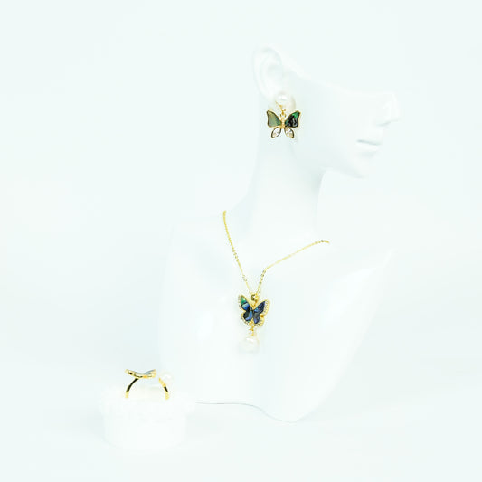 Chic Iridescent Butterfly Pearl Set - Fresh Water Palawan Pearls