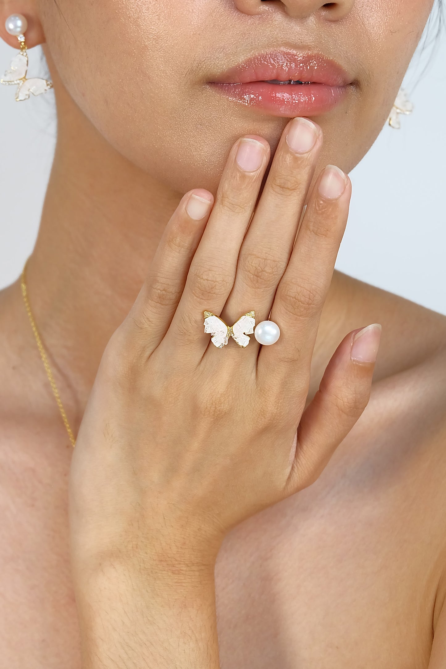 Pink Butterfly Pearl Set - Fresh Water Palawan Pearls