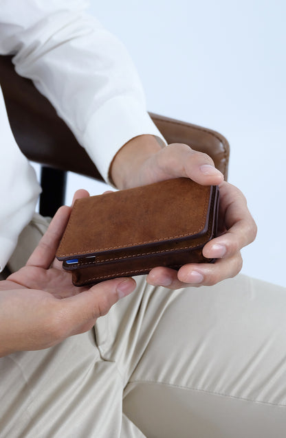 Baltazar Card Holder Wallet in Light Fatigue