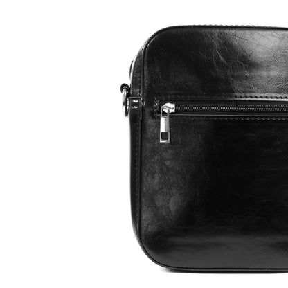 (CLEARANCE) TIKAS Bag in Oil Black - PU Leather