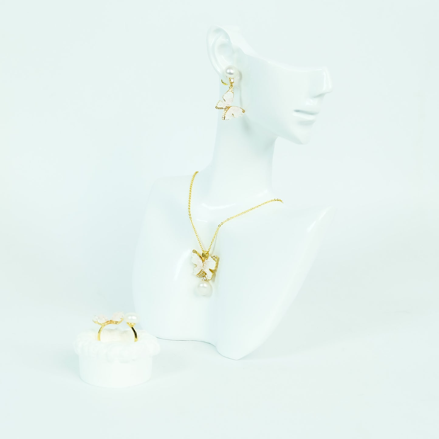 Pink Butterfly Pearl Set - Fresh Water Palawan Pearls