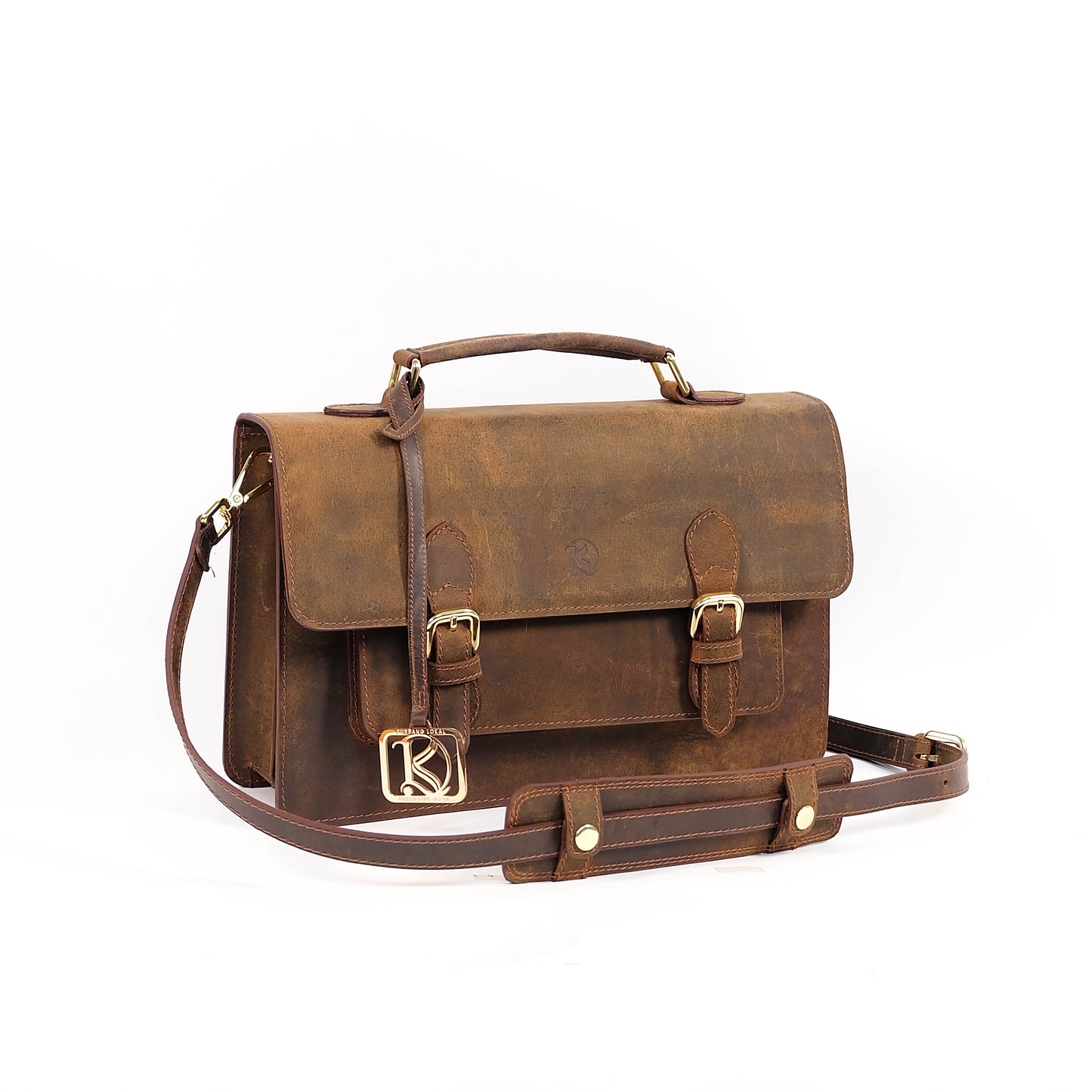 MAHARLIKA Bag in Rustic Dark Brown -  Genuine Leather