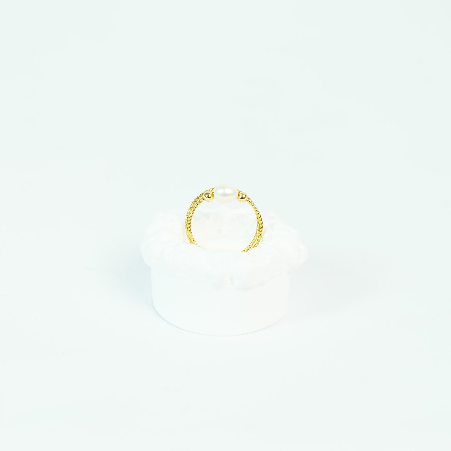 Twisted Mini Pearl Open Ring - Fresh Water Palawan Pearls