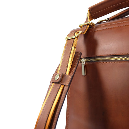 HARA Backpack in Vintage Dark Tan -  Genuine Leather