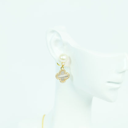 Lucky Four-leaf Clover Mother of Pearl Set - Fresh Water Palawan Pearls