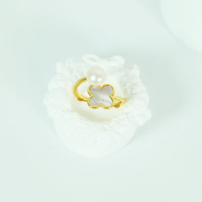 Lucky Four-leaf Clover Mother of Pearl Set - Fresh Water Palawan Pearls