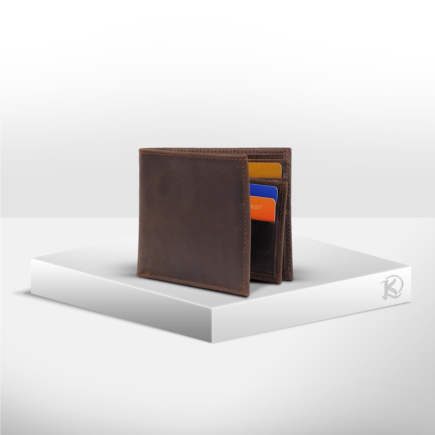 Isagani Bifold Wallet w/ Detachable Card Sleeve in Vintage Brown - Genuine Leather