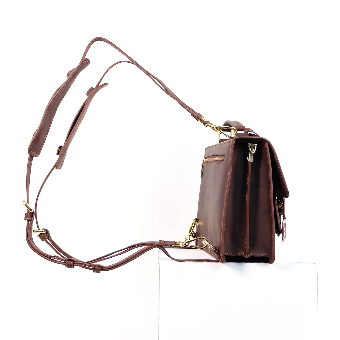 MAHARLIKA Backpack in Vintage Dark Brown -  Genuine Leather