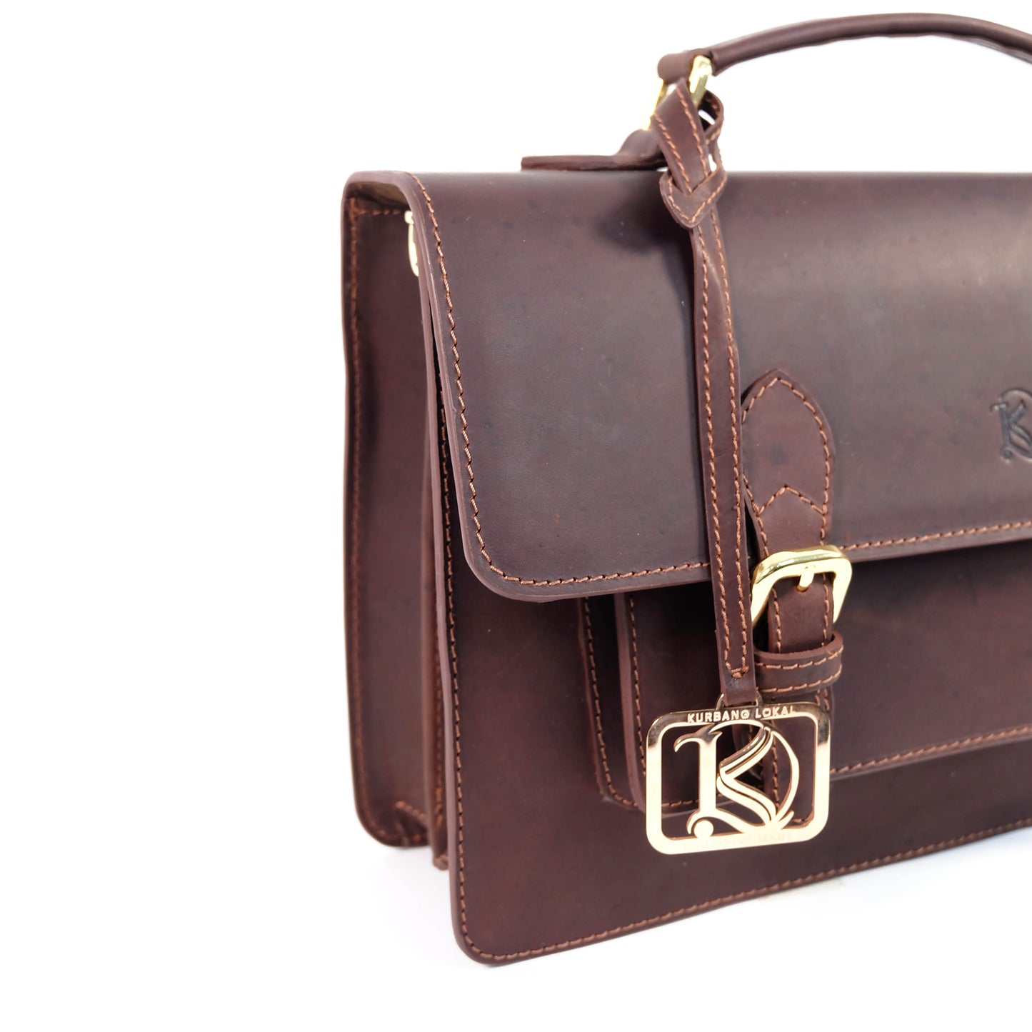 MAHARLIKA Backpack in Vintage Dark Brown -  Genuine Leather