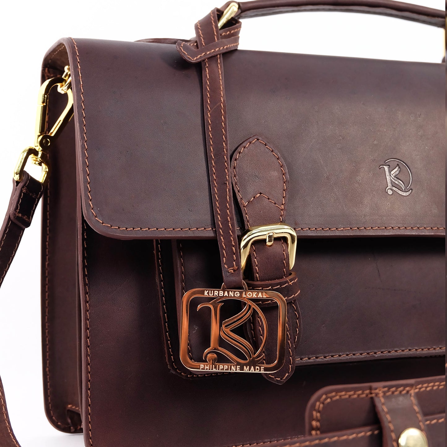 MAHARLIKA Backpack in Vintage Dark Brown -  Genuine Leather