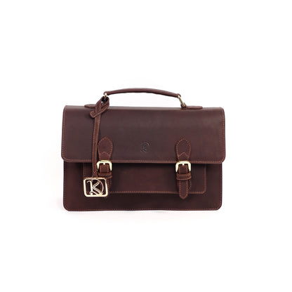 MAHARLIKA Backpack in Vintage Dark Brown -  Genuine Leather
