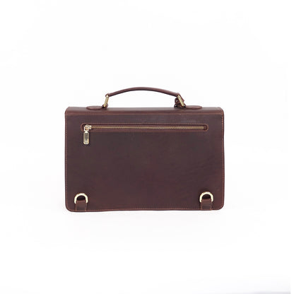 MAHARLIKA Backpack in Vintage Dark Brown -  Genuine Leather