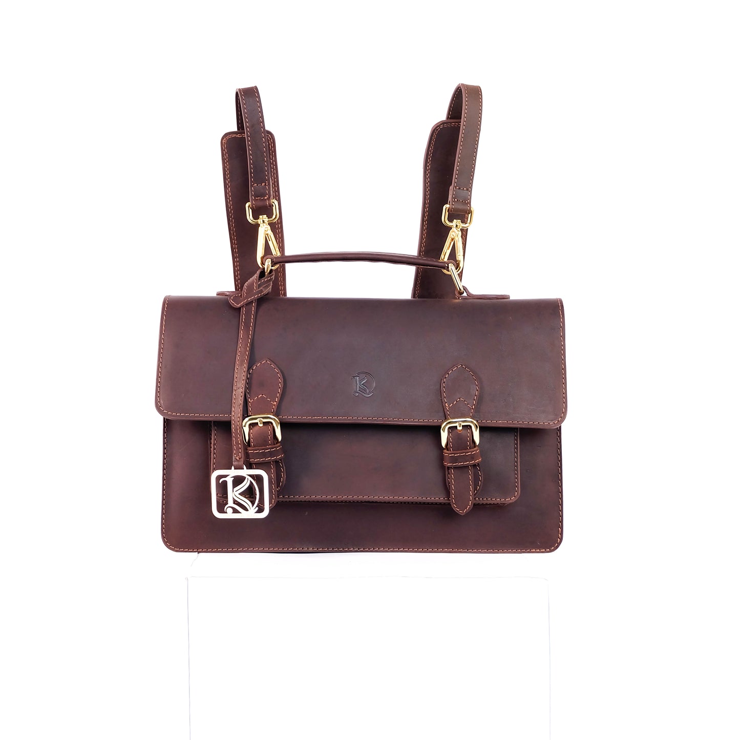 MAHARLIKA Backpack in Vintage Dark Brown -  Genuine Leather