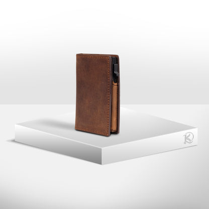 Bagani Card Holder in Vintage Tan - Genuine Leather w/ RFID Blocker