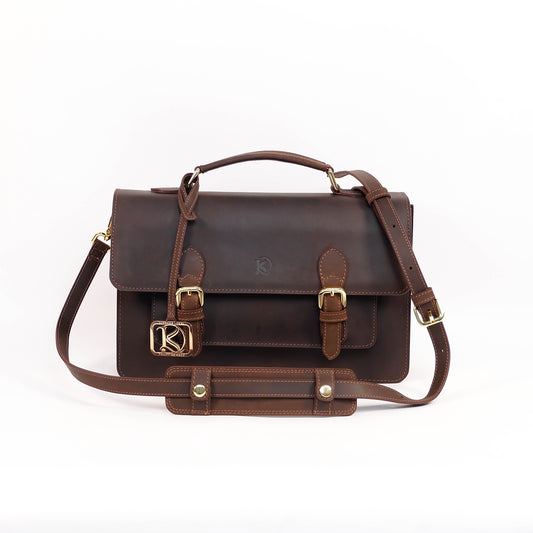 MAHARLIKA Bag in Vintage Dark Brown -  Genuine Leather