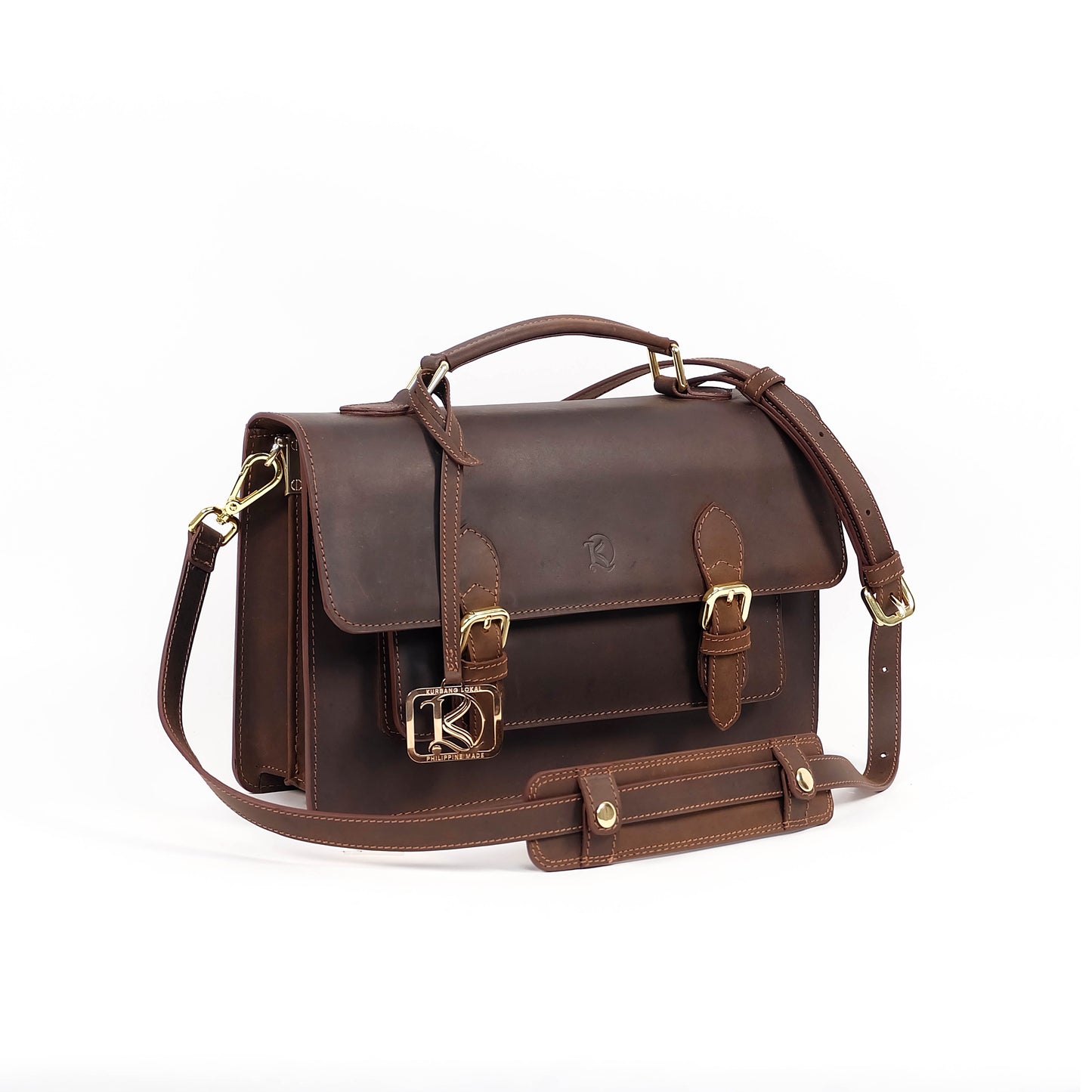 MAHARLIKA Bag in Vintage Dark Brown -  Genuine Leather