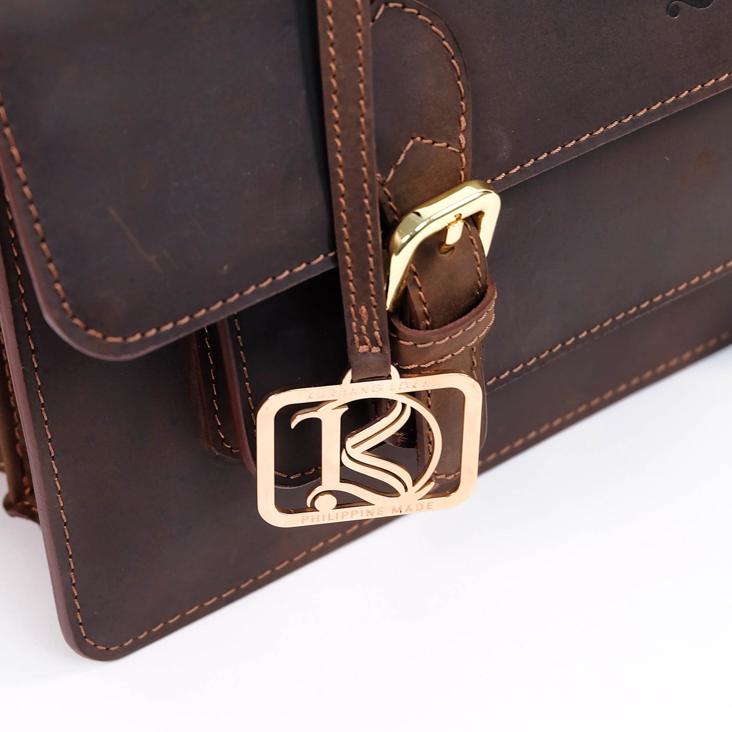 MAHARLIKA Bag in Vintage Dark Brown -  Genuine Leather