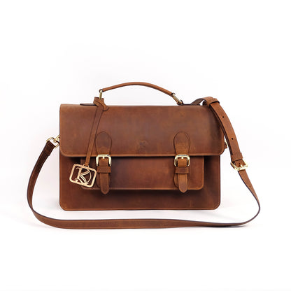 MAHARLIKA Bag in Vintage Dark Tan -  Genuine Leather