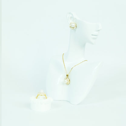 Enchanted Floral Mother of Pearl Set - Fresh Water Palawan Pearls
