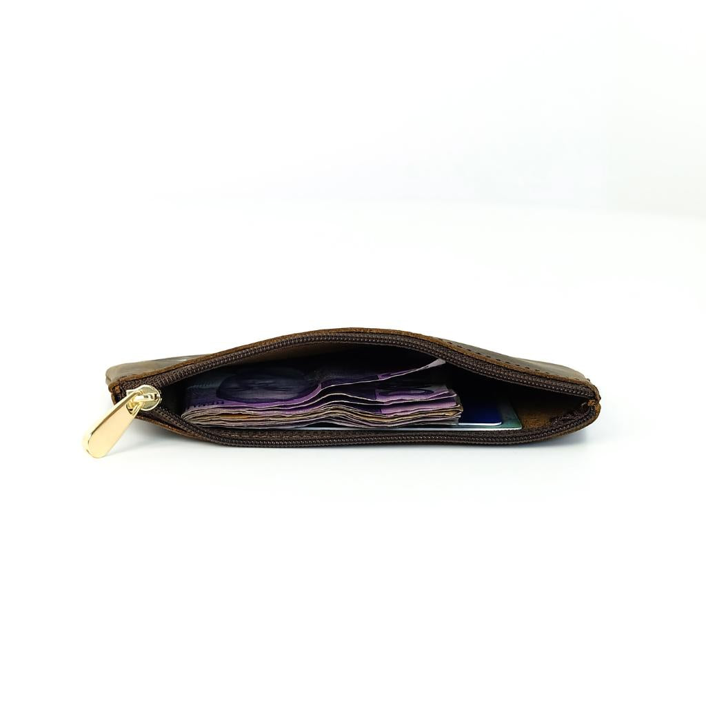 Alejandro Basic Pouch in Saddle Brown - Genuine Leather