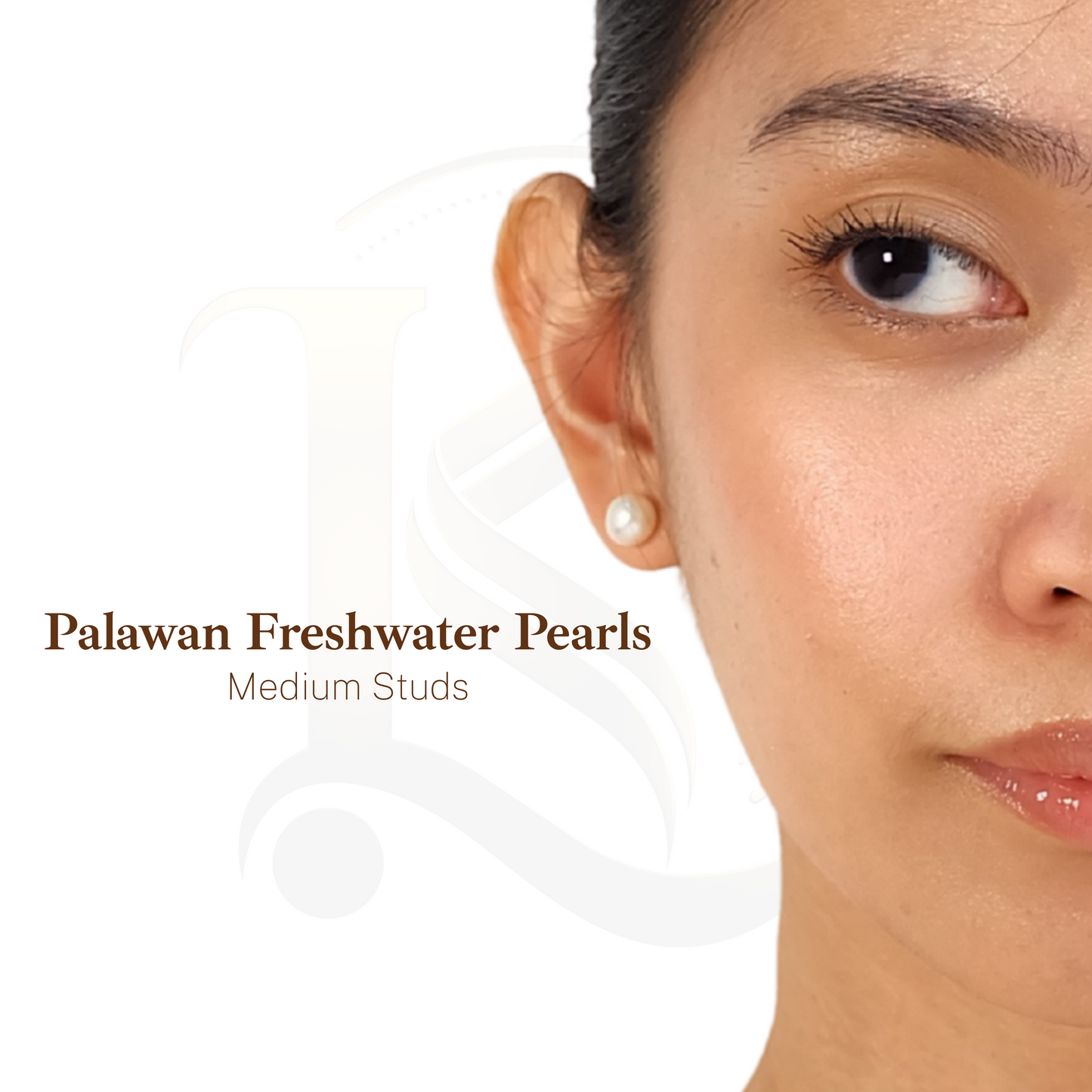 Palawan Freshwater Pearls MEDIUM Studs - White (8-10mm)