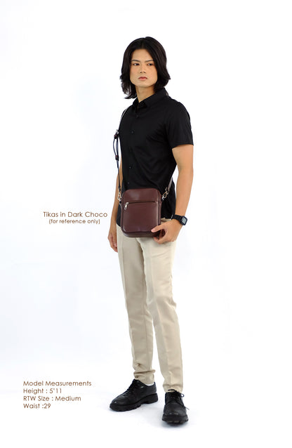 (CLEARANCE) TIKAS Bag in Dark Chocolate - PU Leather