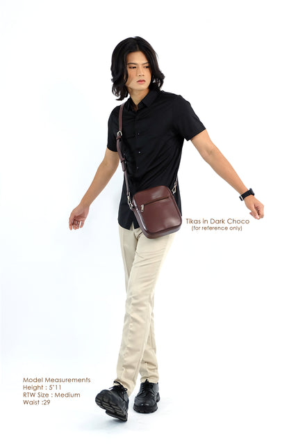 (CLEARANCE) TIKAS Bag in Dark Chocolate - PU Leather